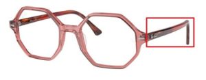 Patillas originales Ray-Ban RB5486, color 8177 · Transparente rosa