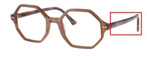 Patillas originales Ray-Ban RB5486, color 8179 · Transparente marrón