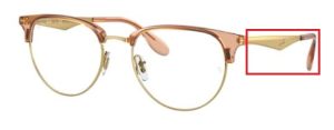 Patillas originales Ray-Ban RB6396 Vista, color 3132 · Ligth marrón sobre arista