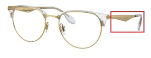 Patillas originales Ray-Ban RB6396 Vista, color 5762 · Oro