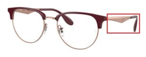Patillas originales Ray-Ban RB6396 Vista, color 8099 · Rojo