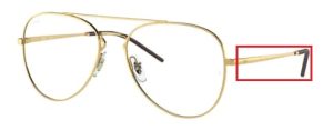 Patillas originales Ray-Ban RB6413 Vista, color 2500 · Arista
