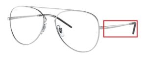 Patillas originales Ray-Ban RB6413 Vista, color 2501 · Plata