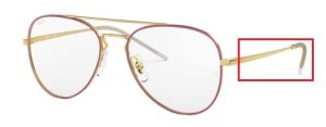Patillas originales Ray-Ban RB6413 Vista, color 2982 · Oro superior bordeaux