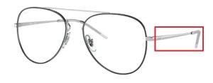 Patillas originales Ray-Ban RB6413 Vista, color 2983 · Plata superior negro