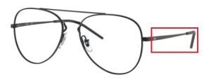 Patillas originales Ray-Ban RB6413 Vista, color 3044 · Rubber negro