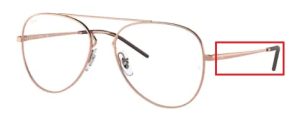 Patillas originales Ray-Ban RB6413 Vista, color 3094 · Rosa oro