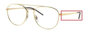 Patillas originales Ray-Ban RB6414 Vista, color 2500 · Arista