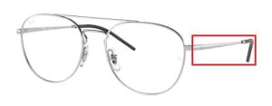 Patillas originales Ray-Ban RB6414 Vista, color 2501 · Plata