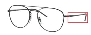Patillas originales Ray-Ban RB6414 Vista, color 2509 · Negro brillo