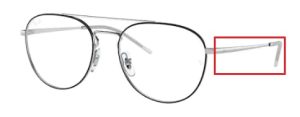 Patillas originales Ray-Ban RB6414 Vista, color 2983 · Plata superior negro