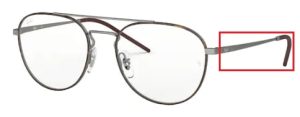 Patillas originales Ray-Ban RB6414 Vista, color 3043 · Superior habana sobre rubber gunmetal