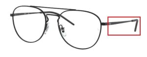 Patillas originales Ray-Ban RB6414 Vista, color 3044 · Rubber negro