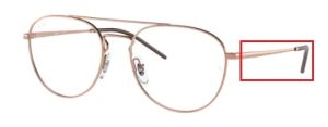Patillas originales Ray-Ban RB6414 Vista, color 3094 · Rosa oro