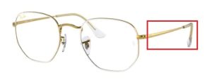 Patillas originales Ray-Ban RB6448 Vista, color 3104 · Blanco sobre legend oro