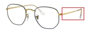 Patillas originales Ray-Ban RB6448 Vista, color 3105 · Azul sobre legend oro