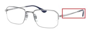 Patillas originales Ray-Ban RB6449 Vista, color 3115 · Plata