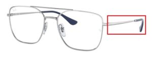 Patillas originales Ray-Ban RB6450 Vista, color 2501 · Plata