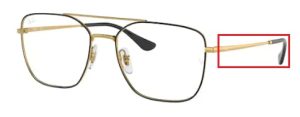 Patillas originales Ray-Ban RB6450 Vista, color 2991 · Oro sobre superior negro