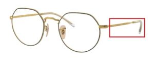 Patillas originales Ray-Ban RB6465 Vista JACK, color 2890 · Oro