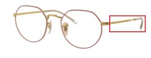 Patillas originales Ray-Ban RB6465 Vista JACK, color 3137 · Violeta
