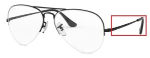 Patillas originales Ray-Ban RB6589 Vista Aviator Gaze, color 2509 · Negro brillo