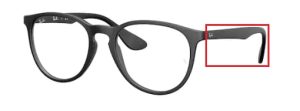 Patillas originales Ray-Ban RB7046 Erika, color 5364 · Rubber negro