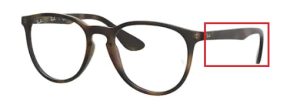 Patillas originales Ray-Ban RB7046 Erika, color 5365 · Rubber habana