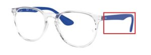 Patillas originales Ray-Ban RB7046 Erika, color 5734 · Trasparent