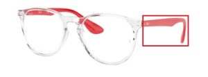 Patillas originales Ray-Ban RB7046 Erika, color 5950 · Transparente