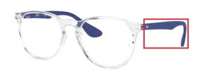 Patillas originales Ray-Ban RB7046 Erika, color 5951 · Transparente