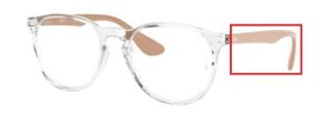 Patillas originales Ray-Ban RB7046 Erika, color 5953 · Transparente