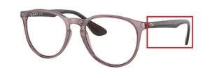 Patillas originales Ray-Ban RB7046 Erika, color 8139 · Transparente violeta