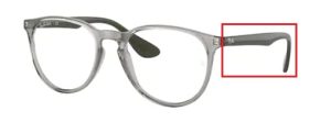 Patillas originales Ray-Ban RB7046 Erika, color 8141 · Transparente
