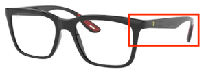 Patillas originales Ray-Ban RB7192M Vista, color F601 · Negro