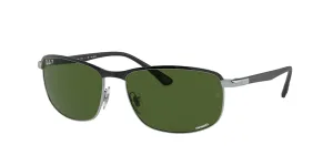 Ray-Ban RB3671CH, color 9144p1 negro sobre plata
