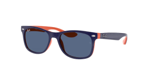 Ray-Ban RJ9052S JUNIOR NEW WAYFARER, color 178/80 azul sobre naranja
