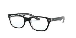 Ray-Ban RY1555, color 3529 · Negro sobre transparente