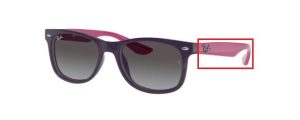 Patillas originales Ray-Ban RB9052S Junior JUNIOR NEW WAYFARER, color 7021 · Violeta
