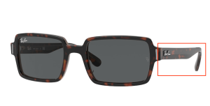 Patillas originales Ray-Ban RB2189 Benji, color 1292 · Habana sobre transparente marrón