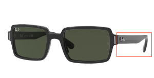 Patillas originales Ray-Ban RB2189 Benji, color 901 · Negro