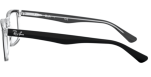 Patillas originales Ray-Ban RB5287 Vista, color 2034 · Superior negro sobre transparente