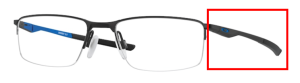 Patillas originales Oakley OO3218 Socket 5.5, color 04 · Negro satinado