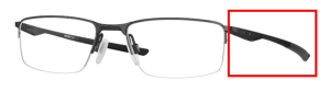 Patillas originales Oakley OO3218 Socket 5.5, color 01 · Negro pulido