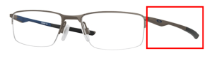 Patillas originales Oakley OO3218 Socket 5.5, color 06 · Satinado pewter/poisedon azul