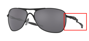Patillas originales Oakley OO4060 Crosshair, color 03 · Negro mate