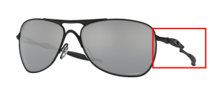 Patillas originales Oakley OO4060 Crosshair, color 23 · Negro mate