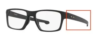 Patillas originales Oakley OO8140 Litebeam, color 814001 · Negro satinado