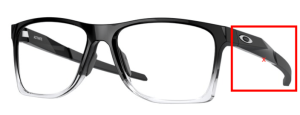 Patillas originales Oakley OO8173 Activate, color 04 · Negro pulido fade