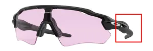 Patillas originales Oakley OO9208 Radar EV Path, color 98 · Negro pulido